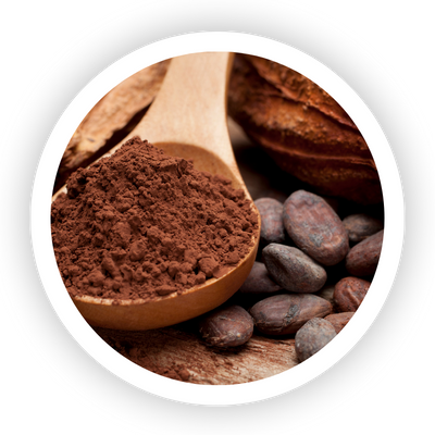 Cocoa hard wax enriched with cocoa butter for nourishing and moisturizing the skin.