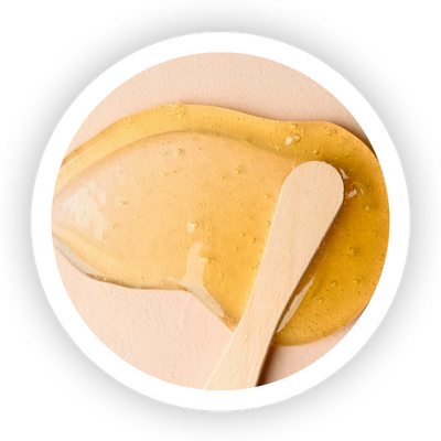 Soft wax applied in thin layers for professional hair removal on larger body areas