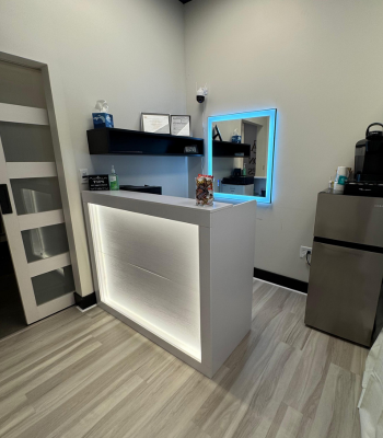 Reception area at Annie’s Beauty & Body Waxing studio in Orlando, FL